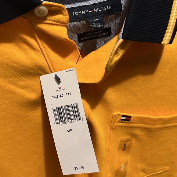 New w Tags, Yellow Tommy Hilfiger Polo - Picture 3 of 4